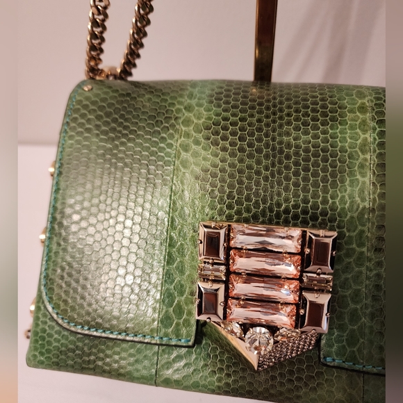 Jimmy Choo snake skin Lockett bag - Picture 8 of 9